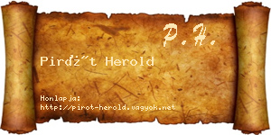 Pirót Herold névjegykártya